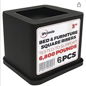 New 3” Heavy Duty Bed and Furniture Risers - set of 6